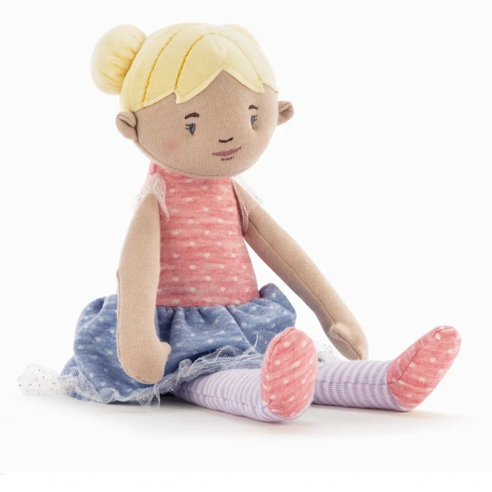 New! Demdaco Strong Beautiful You Blond Girl Fabric Doll - Picture 5 of 13